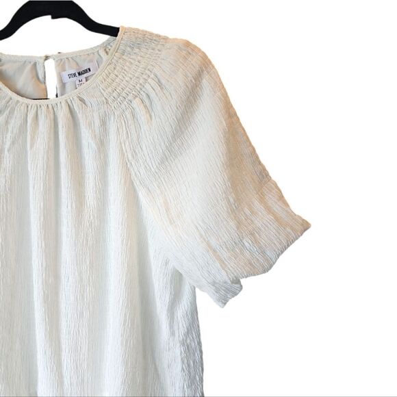 Steve Madden White Abrah Textured Mini Dress Size Medium, NWT - Picture 6 of 7